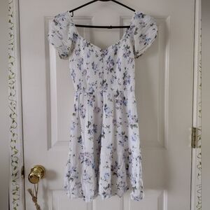 Hollister Blue & Purple Floral Mini Dress